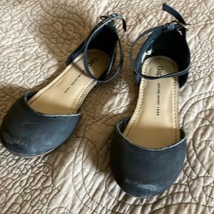 Gap black flats with ankle wrap